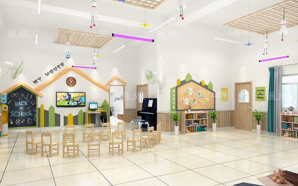中山市幼儿园活动室设计效果 - 画格幼儿园设计